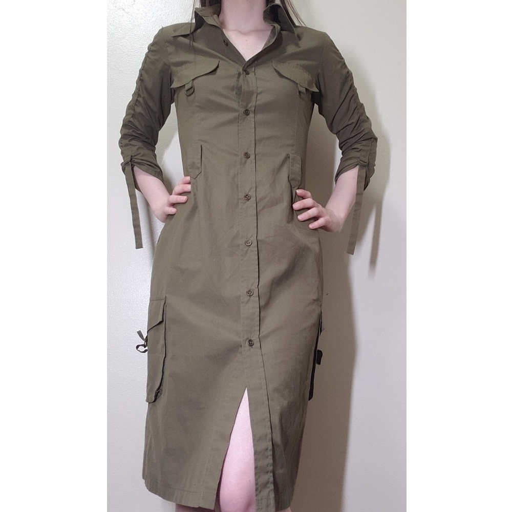 Long Army green dress